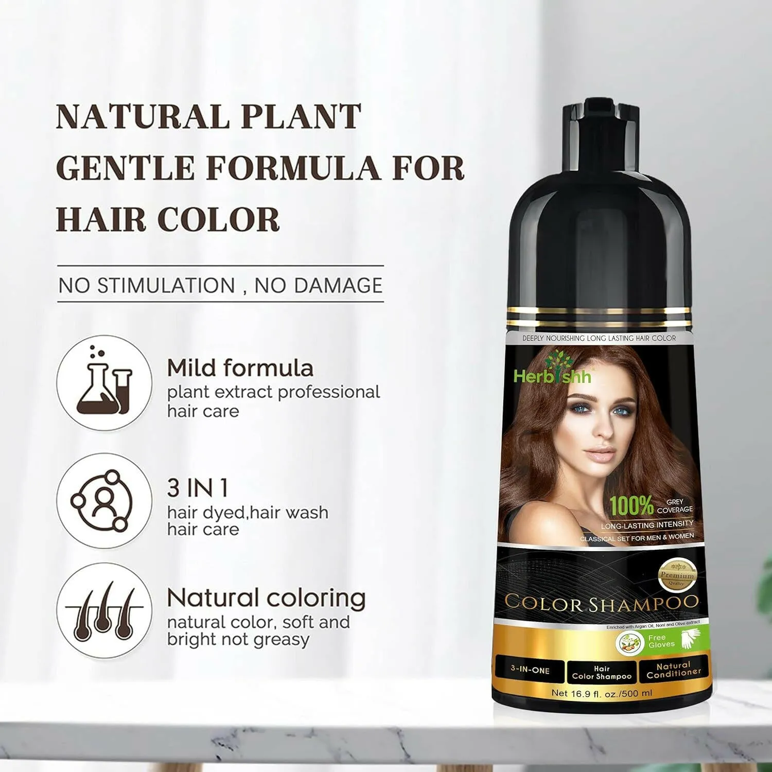Combo Pack of Color Shampoo & Brush - Herbishh