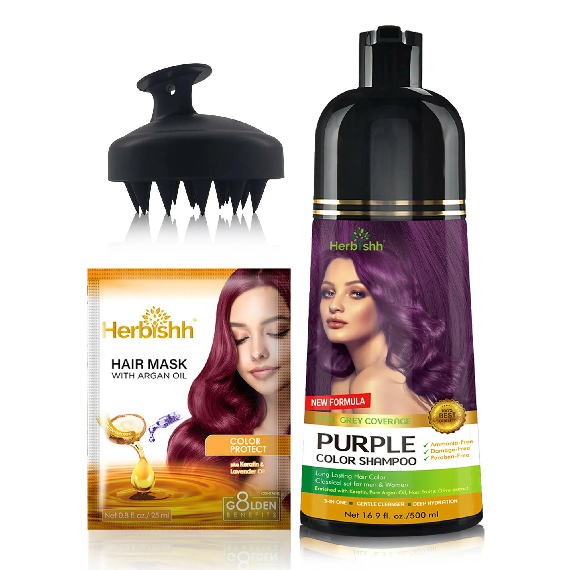 Combo Pack of Color Shampoo & Brush - Herbishh