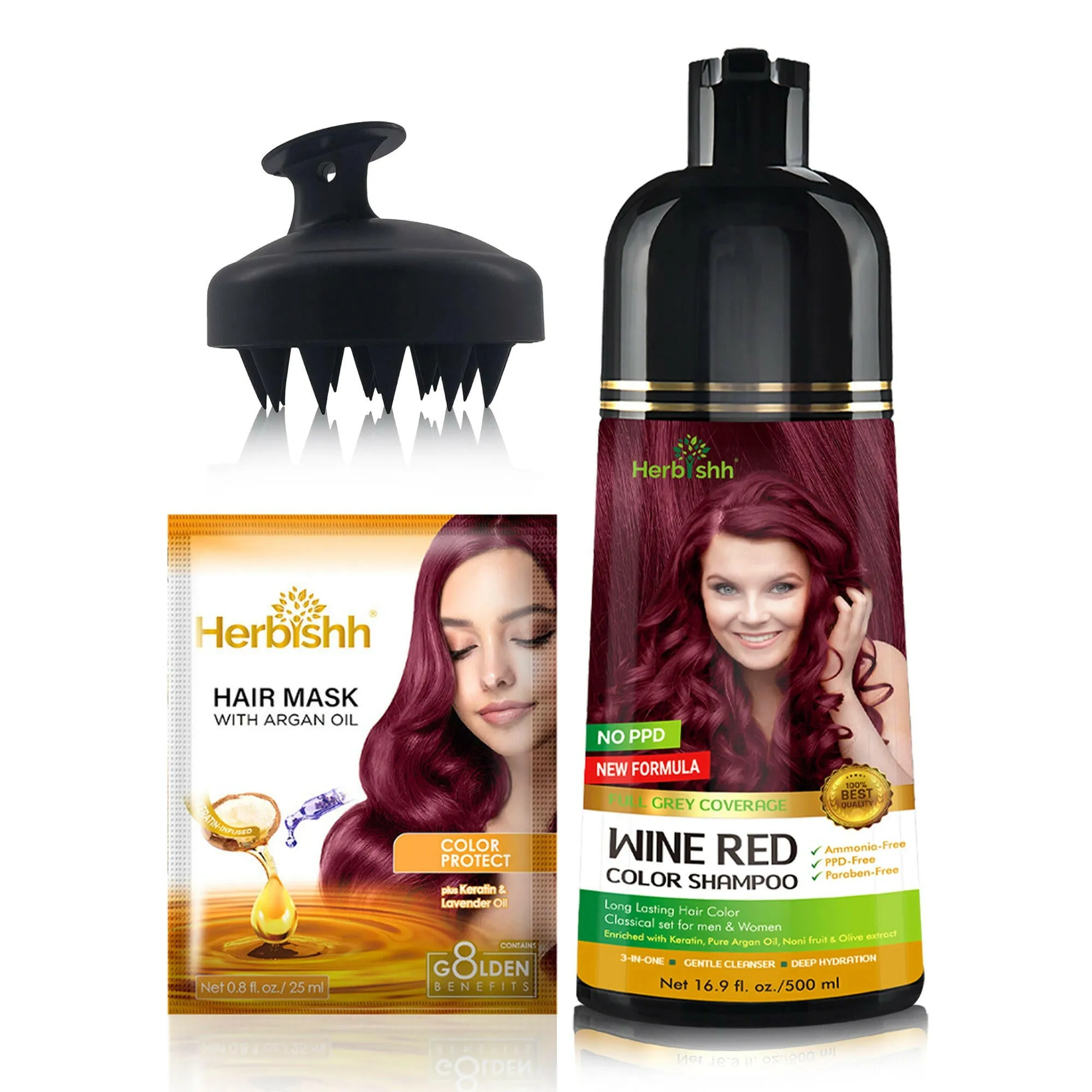 Combo Pack of Color Shampoo & Brush - Herbishh