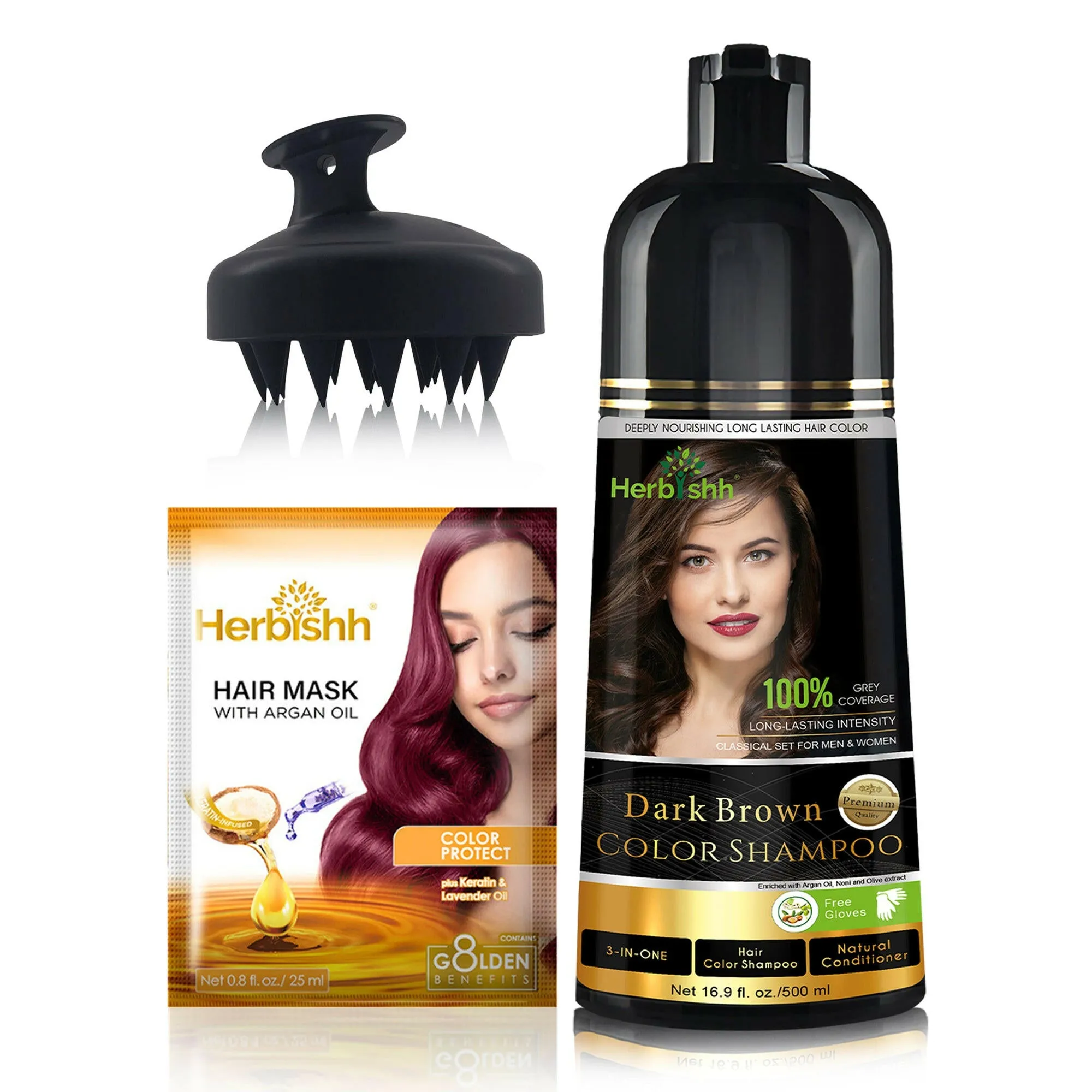 Combo Pack of Color Shampoo & Brush - Herbishh