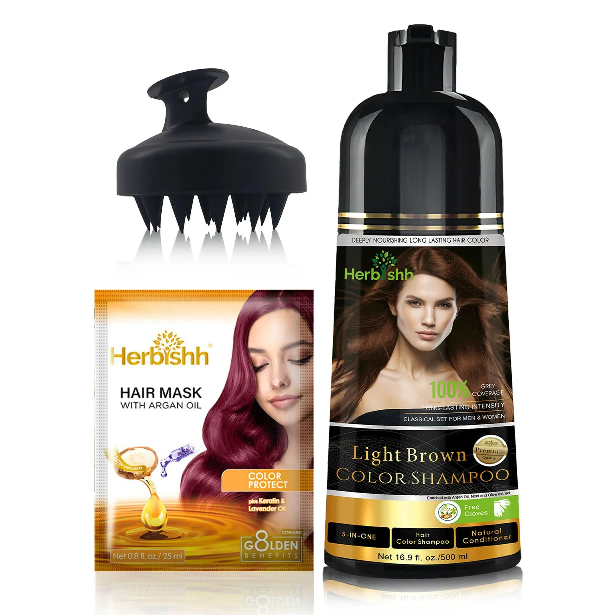 Combo Pack of Color Shampoo & Brush - Herbishh