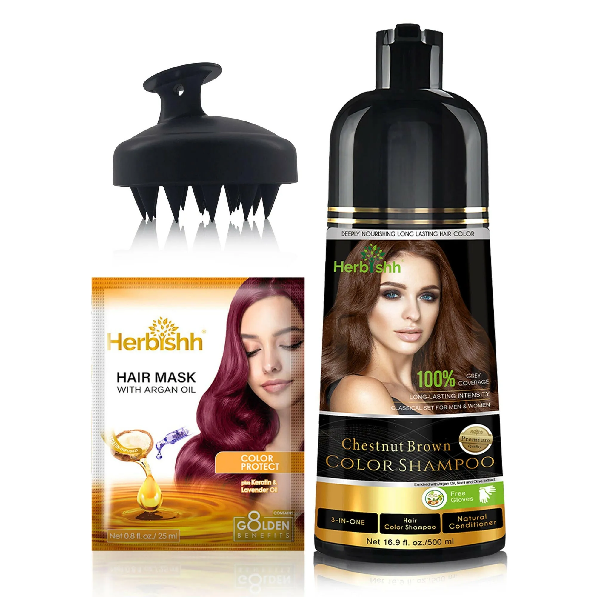 Combo Pack of Color Shampoo & Brush - Herbishh