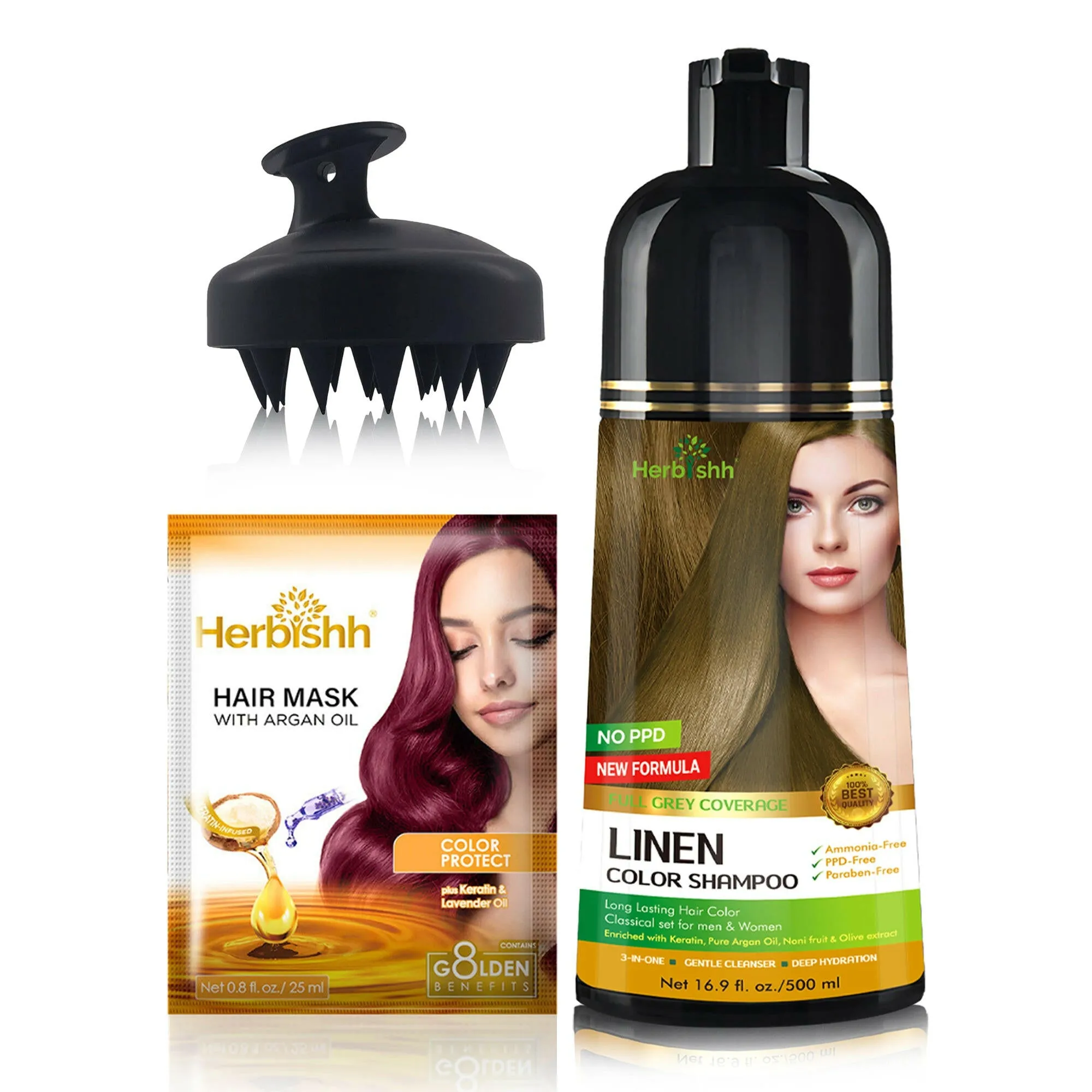 Combo Pack of Color Shampoo & Brush - Herbishh