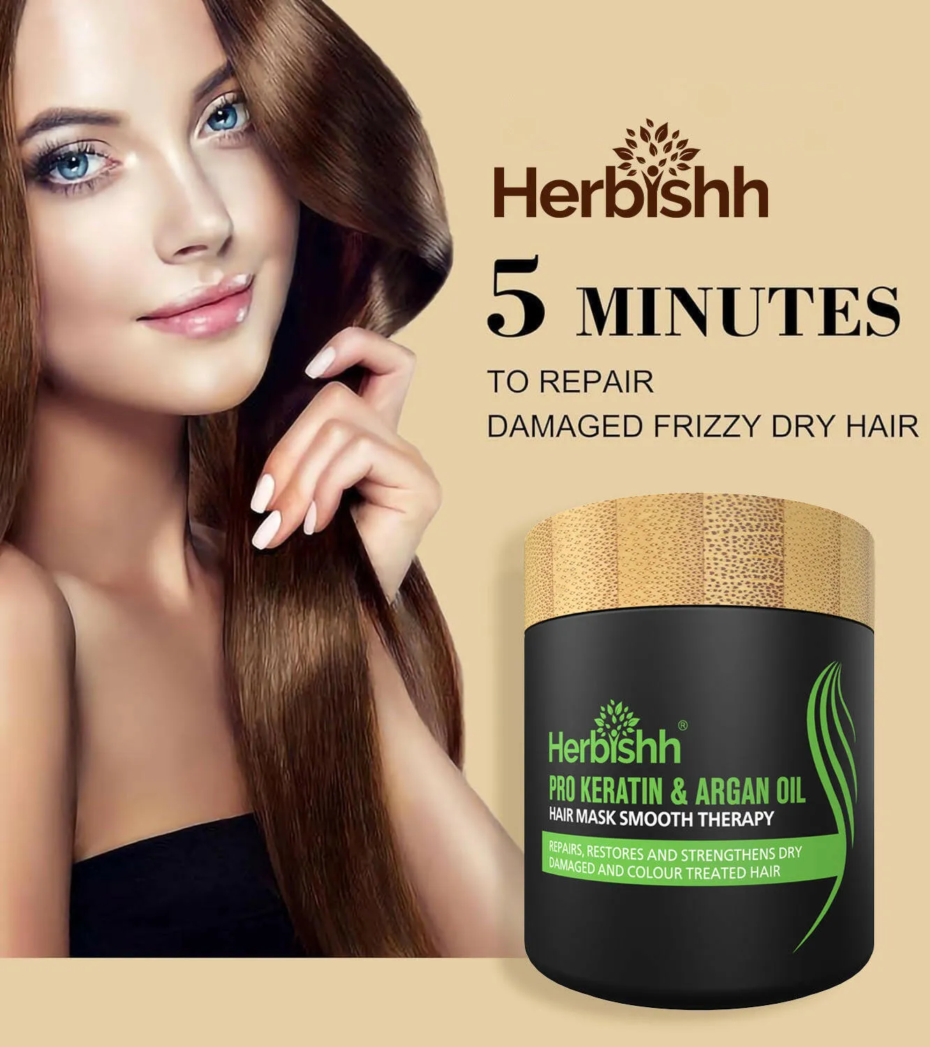 Keratin Argan Hair Mask Trio - Herbishh