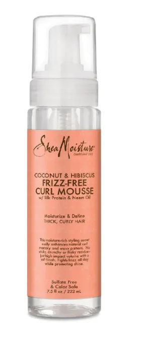 SHEA MOISTURE - COCONUT & HIBISCUS FRIZZ-FREE CURL MOUSSE